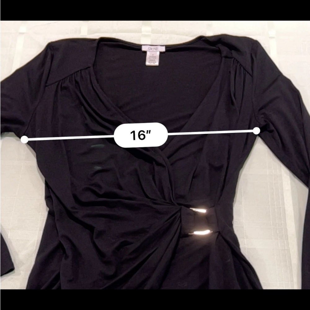 Cache Black Wrap Top - Picture 7 of 8